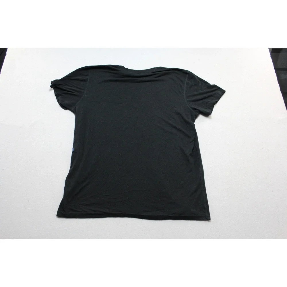 Adidas T-Shirt Mens Large Black Excellent Climalite Performance Short Sleeve Tee